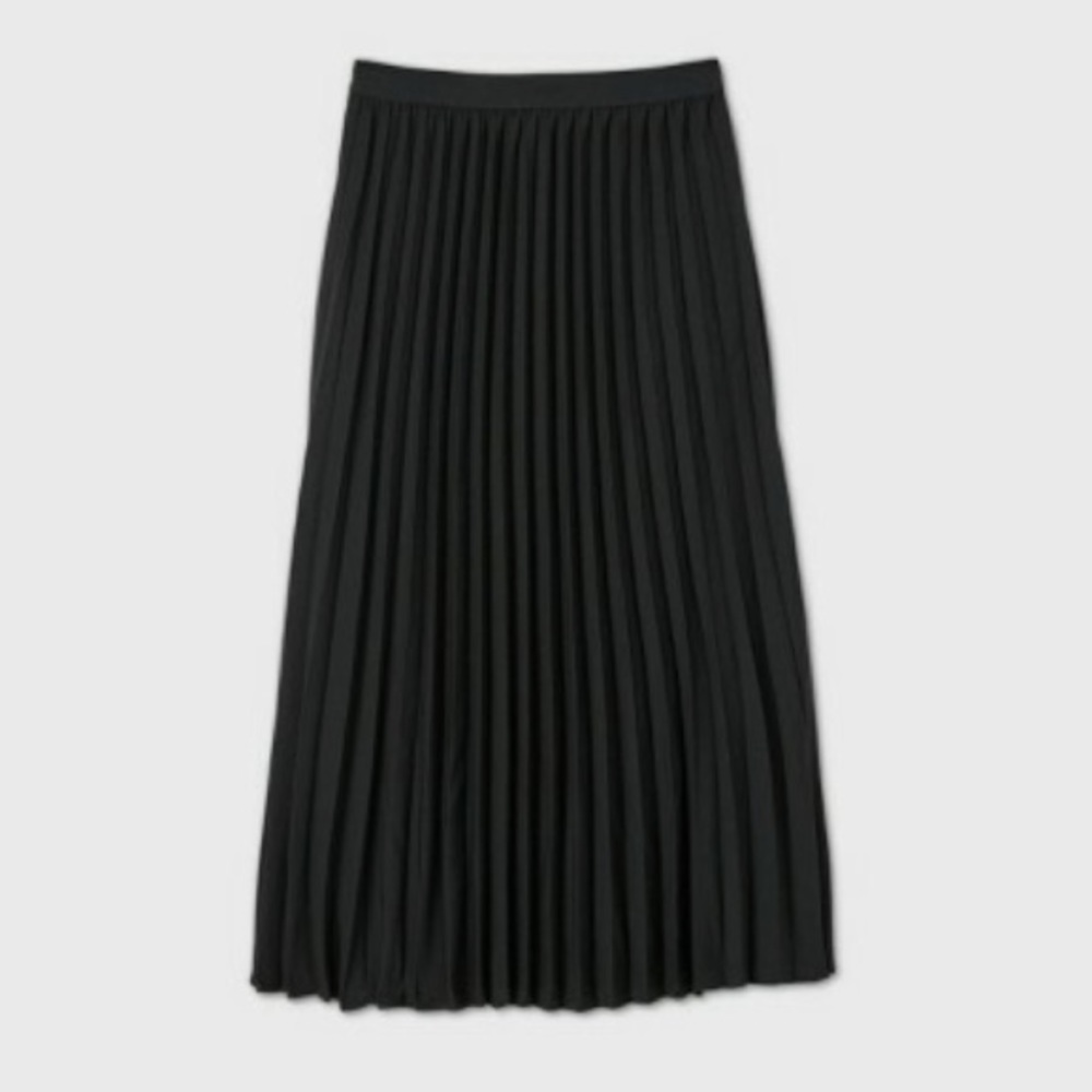 Anne Taylor Loft Black Pleated Skirt